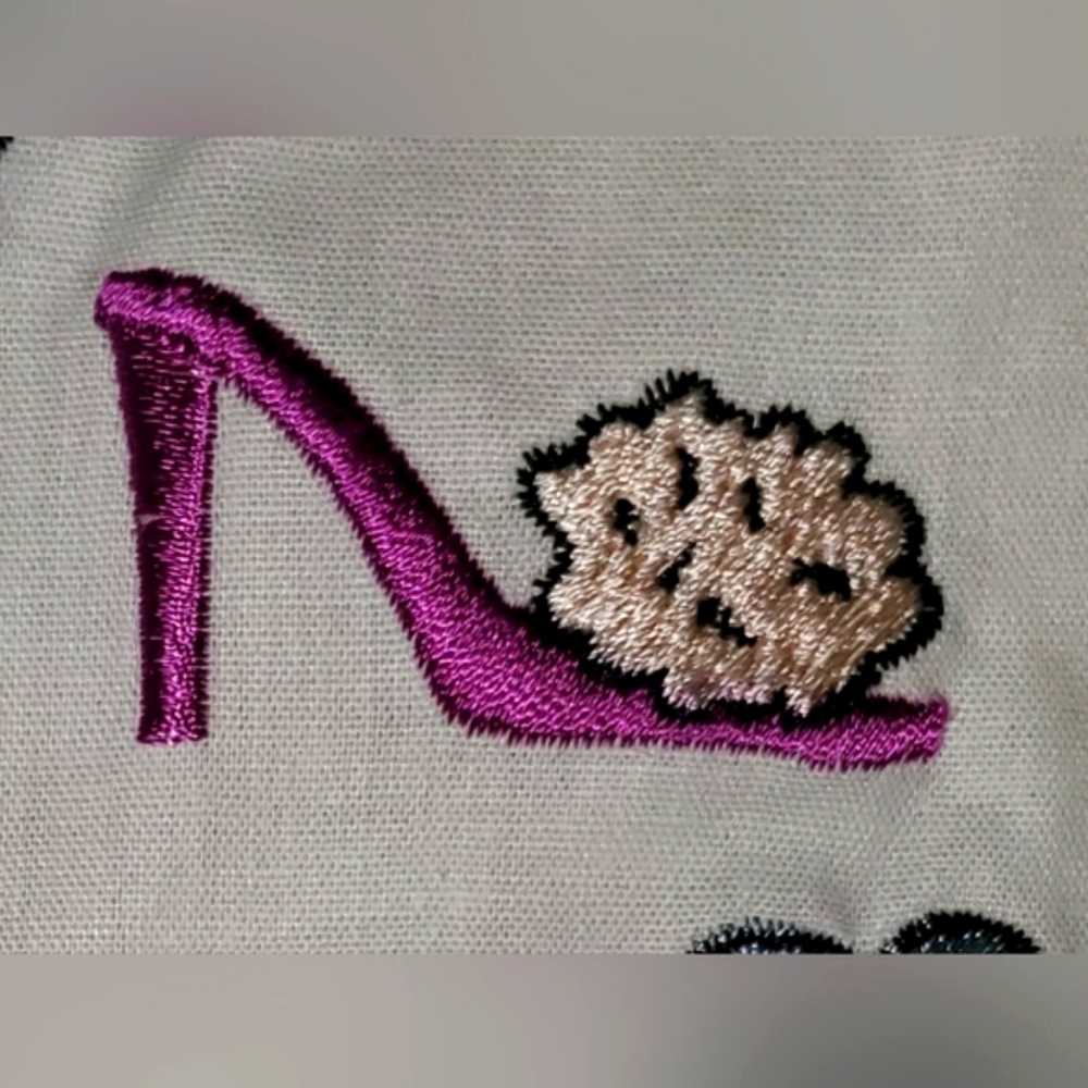 Lingerie Bag Embroidered Drawstring - Picture 5 of 7